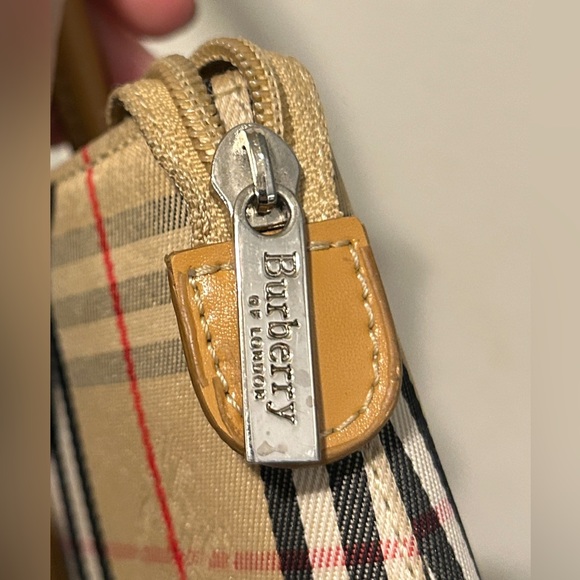 BURBERRY BLUE LABEL Nova Check Plaid Shoulder Bag Canvas Leather Tan Black Red - Picture 7 of 16